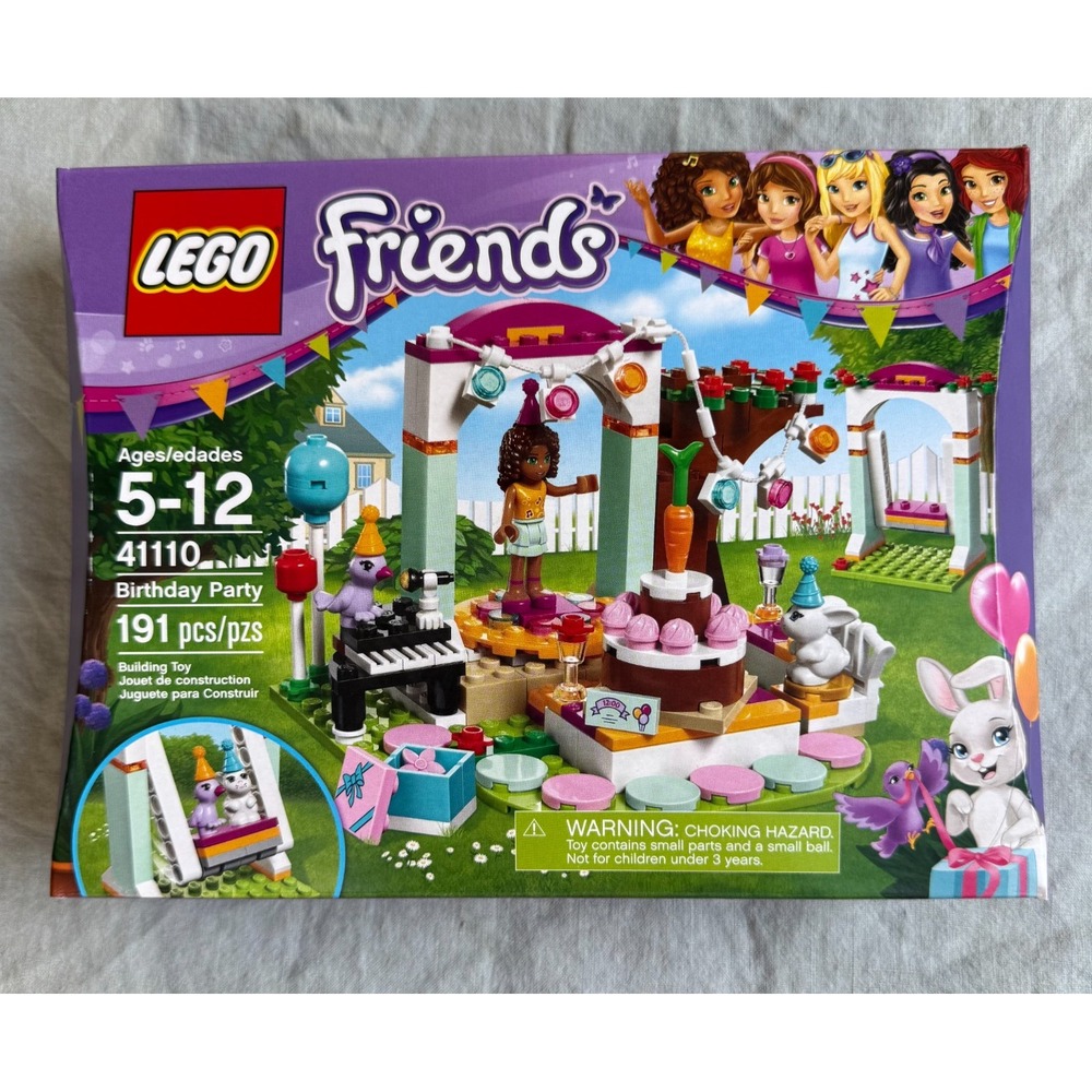 LEGO Friends 41110 Birthday Party 191pc Andrea Figure Retired Set NIB